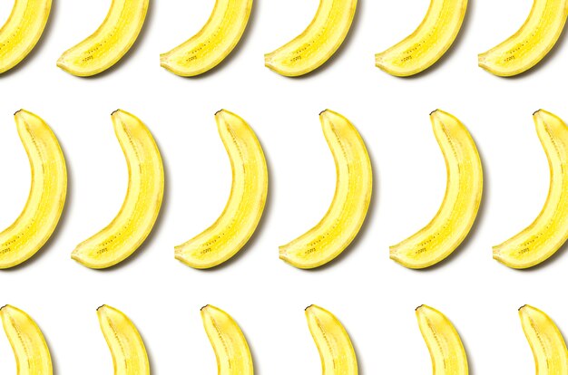 Photo bananas cut along with shadow