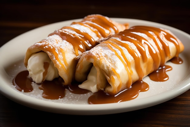 Bananas Foster Chimichangas Mexican Dessert