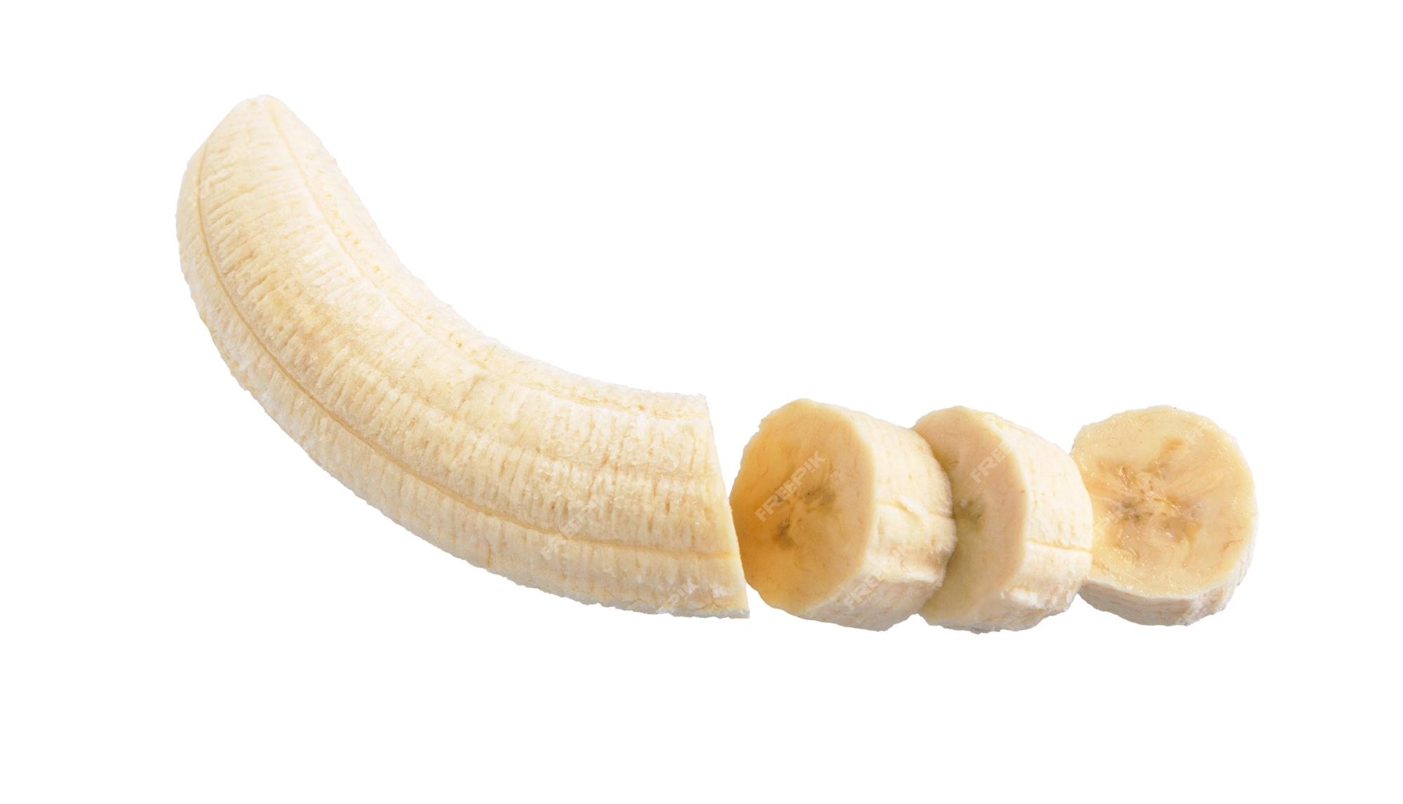 Isolated Banana. Ripe banana slice isolated on white background with  clipping path (at ALL sizes). Isolation is on a transparent layer in the PNG  form Stock Photo - Alamy