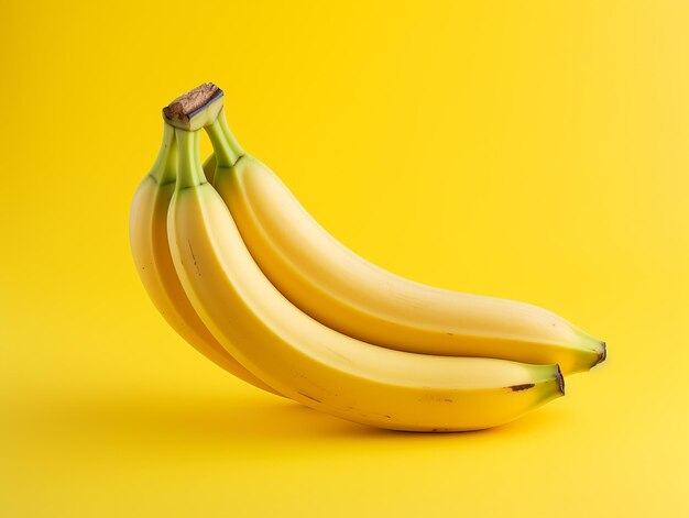 A bananas isolated on yellow background