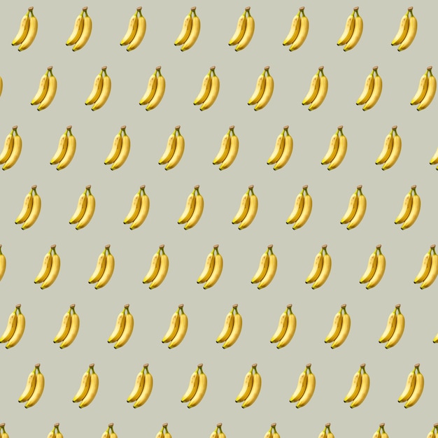 Photo bananas pattern on grey background pop art bananas pattern abstract background with banana