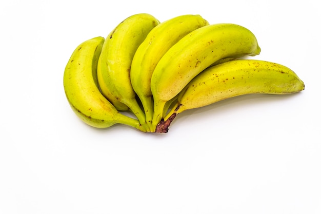 흰색 표면에 바나나