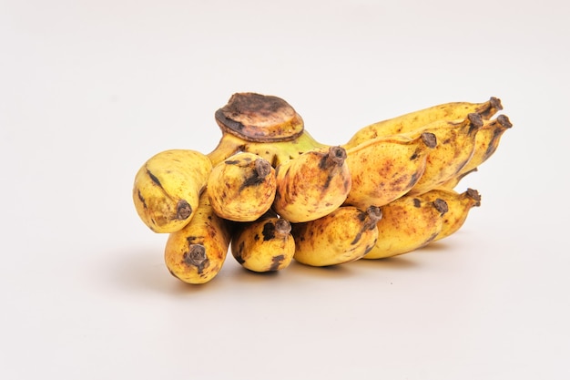 bananas on a white table