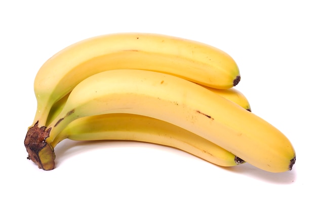 Bananas on white