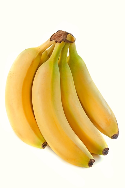 Bananas on white