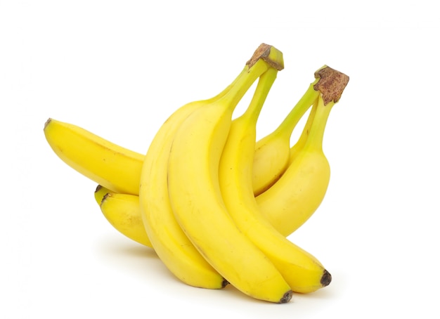 Bananen op geïsoleerd wit