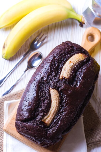 Bananenbrood en koffie