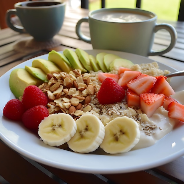 Foto bananensalade ontbijt lekker lekker