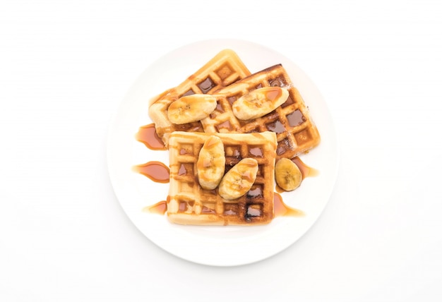 Bananenwafel met karamel