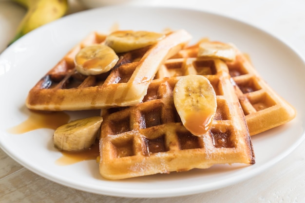 bananenwafel met karamel