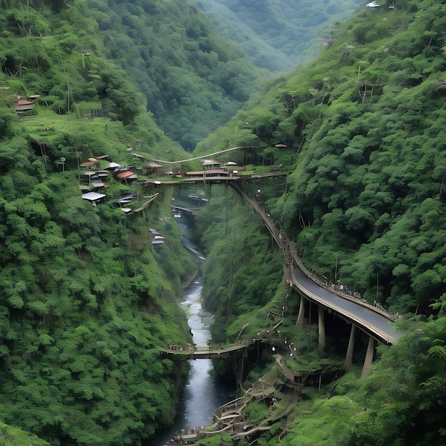 The Banaue Bridge in the Philippines AI