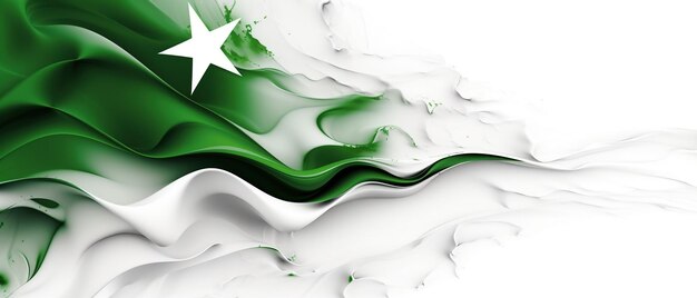 Banber for the independence or republic day of nation 3d brush stroke ai generated