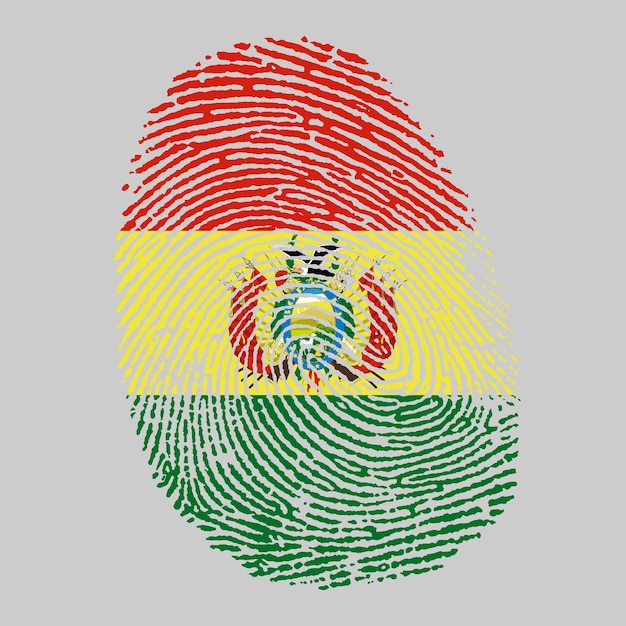 bandera_de_bolivia flag on finger imprint