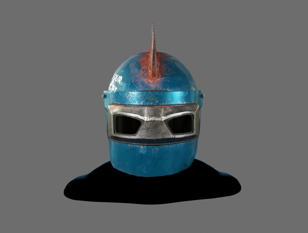 Un bandito in un casco 3d render