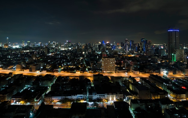 バンコク市街の夜景、タイ