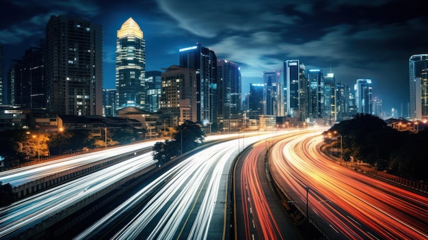 Bangkok City Thailand long exposure