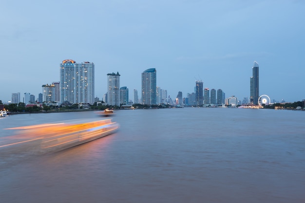 Bangkok city in twilight.