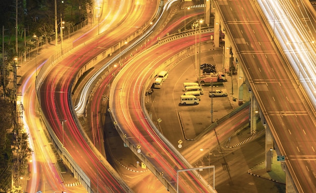 写真 バンコク高速道路と高速道路の上面図、タイ