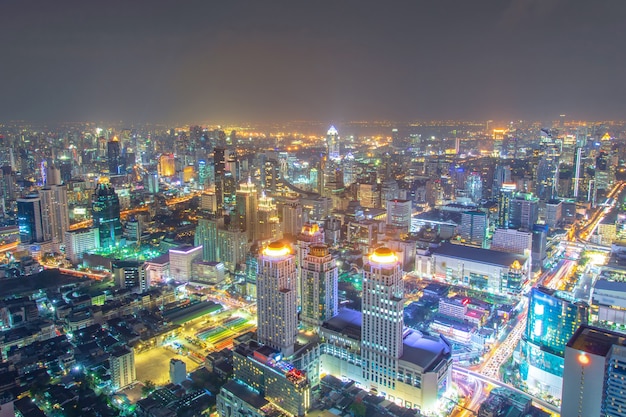 Bangkok stad bij nacht