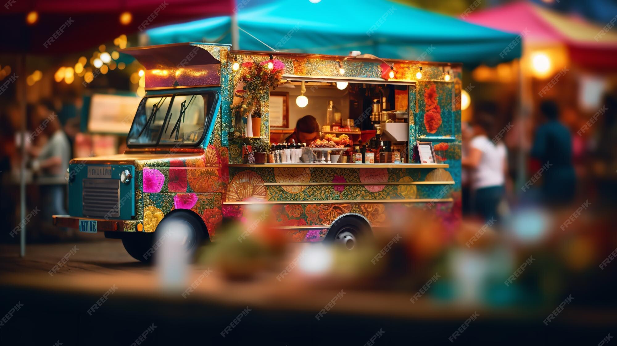 Premium AI Image | In Bangkok Thailand a food truck serves street