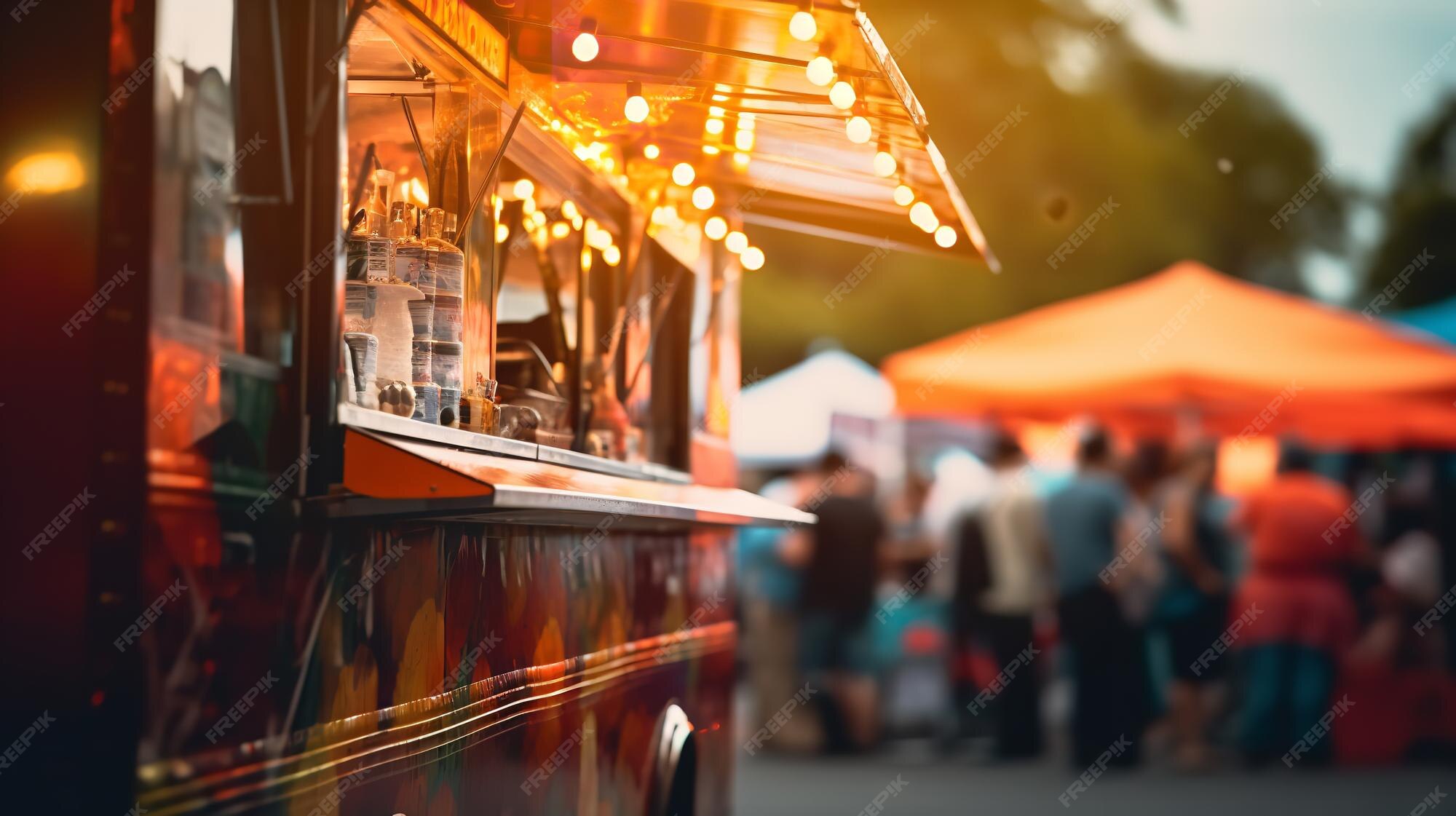 Premium AI Image | In Bangkok Thailand a food truck serves street