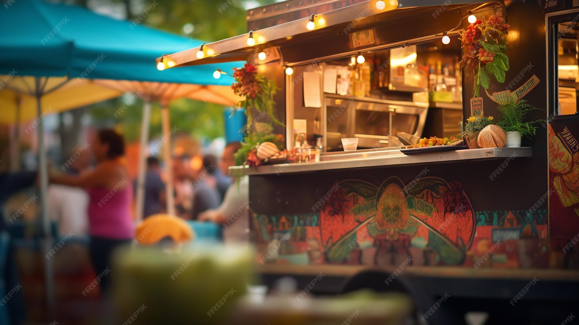 Premium Photo | In Bangkok Thailand a food truck serves street cuisine