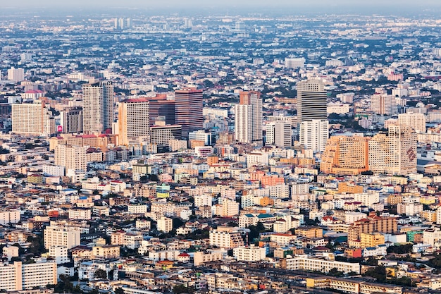 BANGKOK, THAILAND - NOVEMBER 09, 2014: Bangkok sunset view from Baiyoke Tower observation platform, Thailand