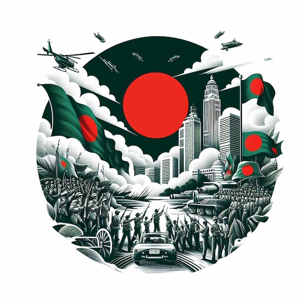 バングラデシュの独立記念日のポスターバナーフライヤーフリーイメージ