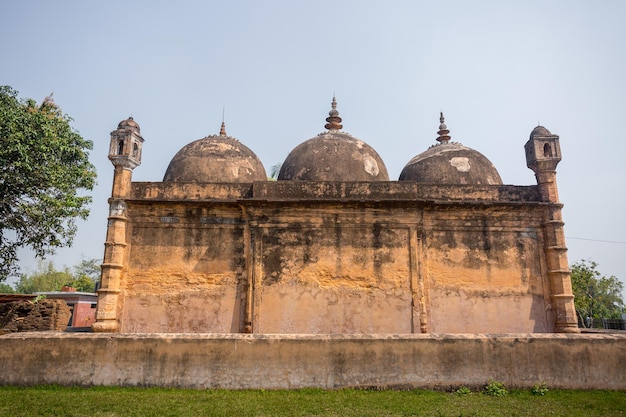 Bangladesh March 2 2019 Nayabad Mosque Back Side views is located in Nayabad village in Kaharole Upazila of Dinajpur District Bangladesh