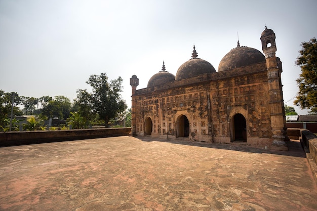 Bangladesh March 2 2019 Nayabad Mosque Side views is located in Nayabad village in Kaharole Upazila of Dinajpur District Bangladesh