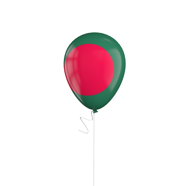 Bangladesh vlag ballon aan een touwtje 3D-rendering