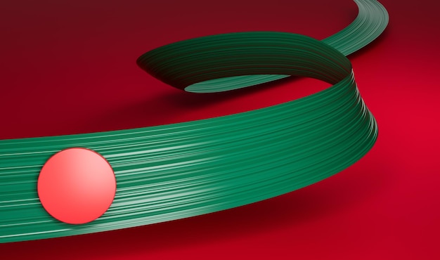 Bangladesh vlag symbool geïsoleerde achtergrond nationale banner Nationale Onafhankelijkheidsdag 3d illustratie