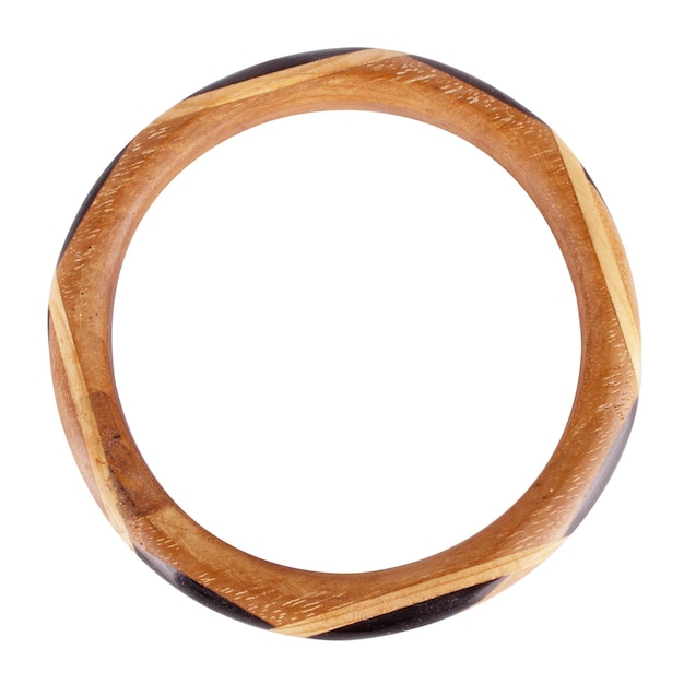 Photo bangle wood isolated on white background