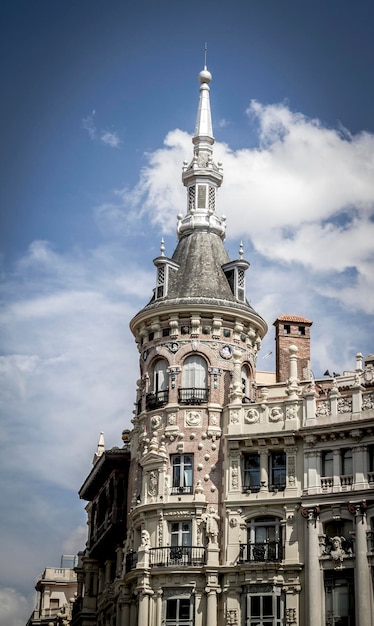 Bank, Afbeelding van de stad Madrid, zijn karakteristieke architectuur