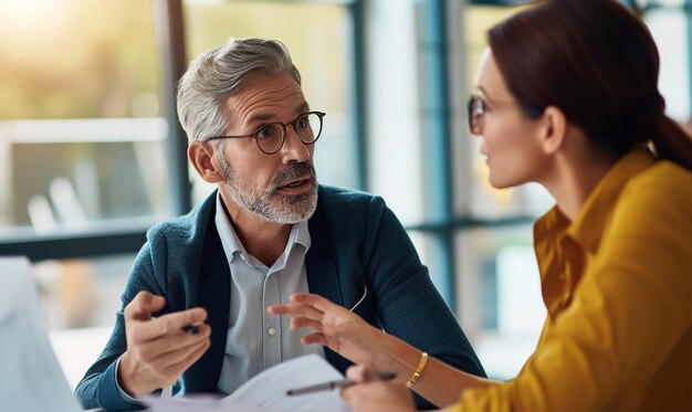 Bank Photos Featuring Financial Advisor Discussing