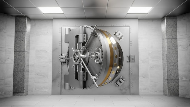 Bank vault 3d illustration