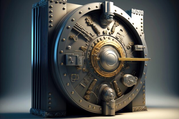 Хранение двери банковского хранилища для безопасности в банке