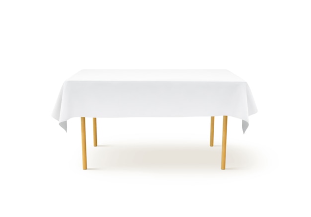 Bank white tablecloth , isolated