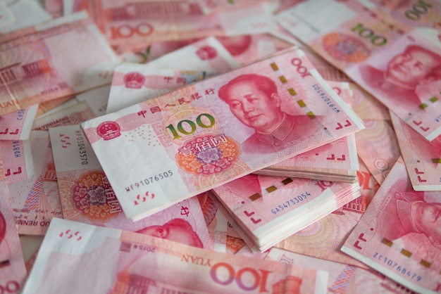 Bankbiljettenvaluta Chinese Yuan (CNY, RMB) voor internationale financiële handelsbalans exchan