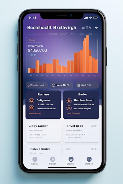 Photo banking app transaction page mockup generate a transaction page ui mockup for a mobile banking app with ai assistance