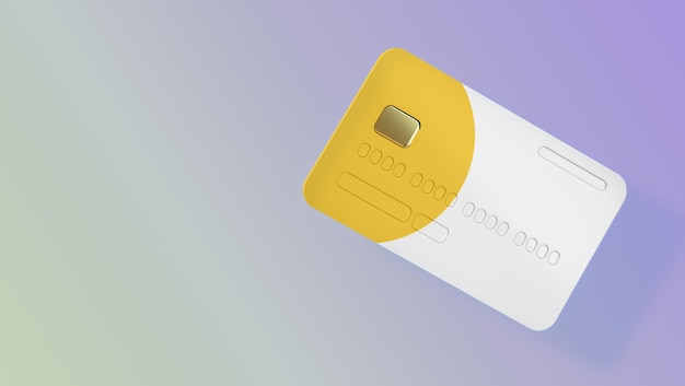 Foto bankkaart op paarse groene achtergrond online betaling mobiele banktransactie