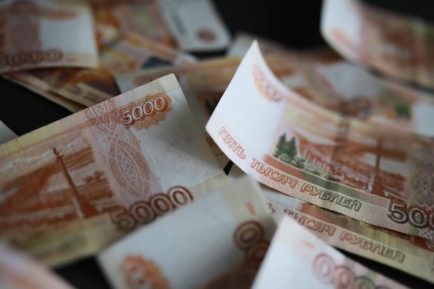 Banknotes falls ruble Volatility of the national currency Russian money Exchange rates