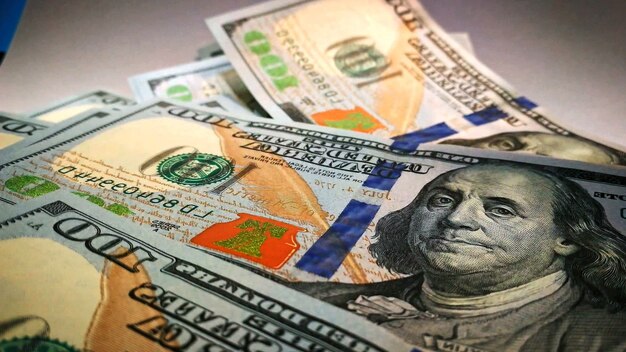 Banknotes lying on the table