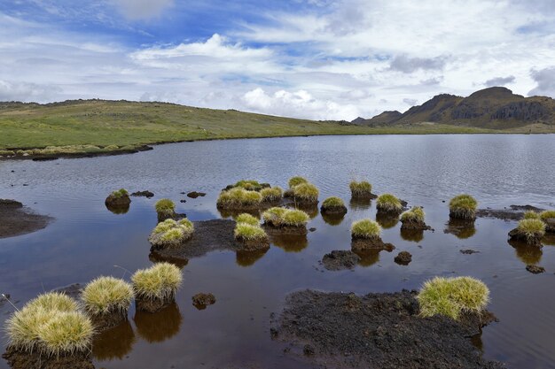 Sulle rive della bellissima laguna andina situata