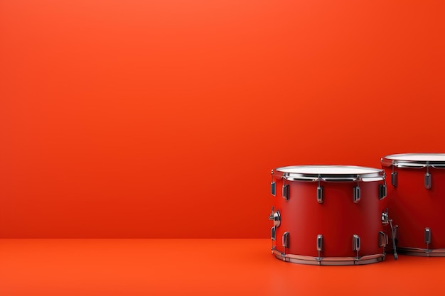 Banner background with drum