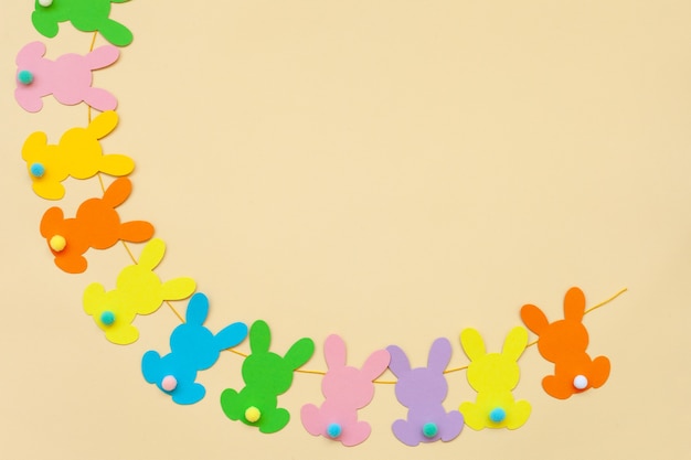 Banner bunny easter garland. konijnenslinger babydouche. 1e gelukkige verjaardagspartij.