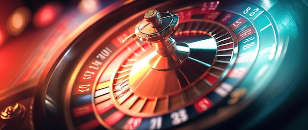 Banner Casino game roulette wheel spinning Generation AI