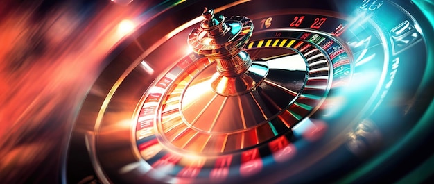 Banner Casino game roulette wheel spinning Generation AI