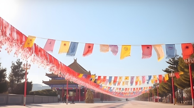 Banner copy space allusive to the Dongzh Festival