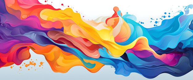 Banner of creativity paint palette vibrant rainbow colors abstract sha design art 2d clipart ideas